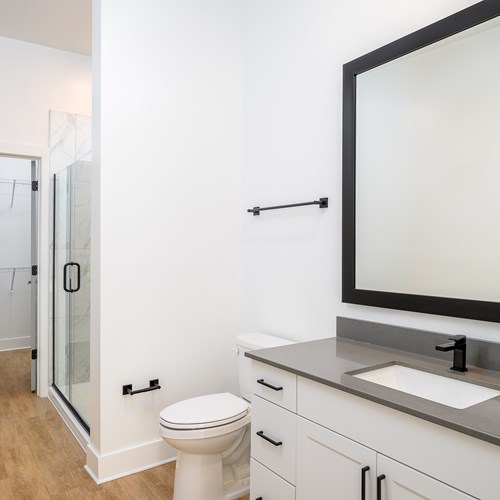 bathroom view with vanity counter